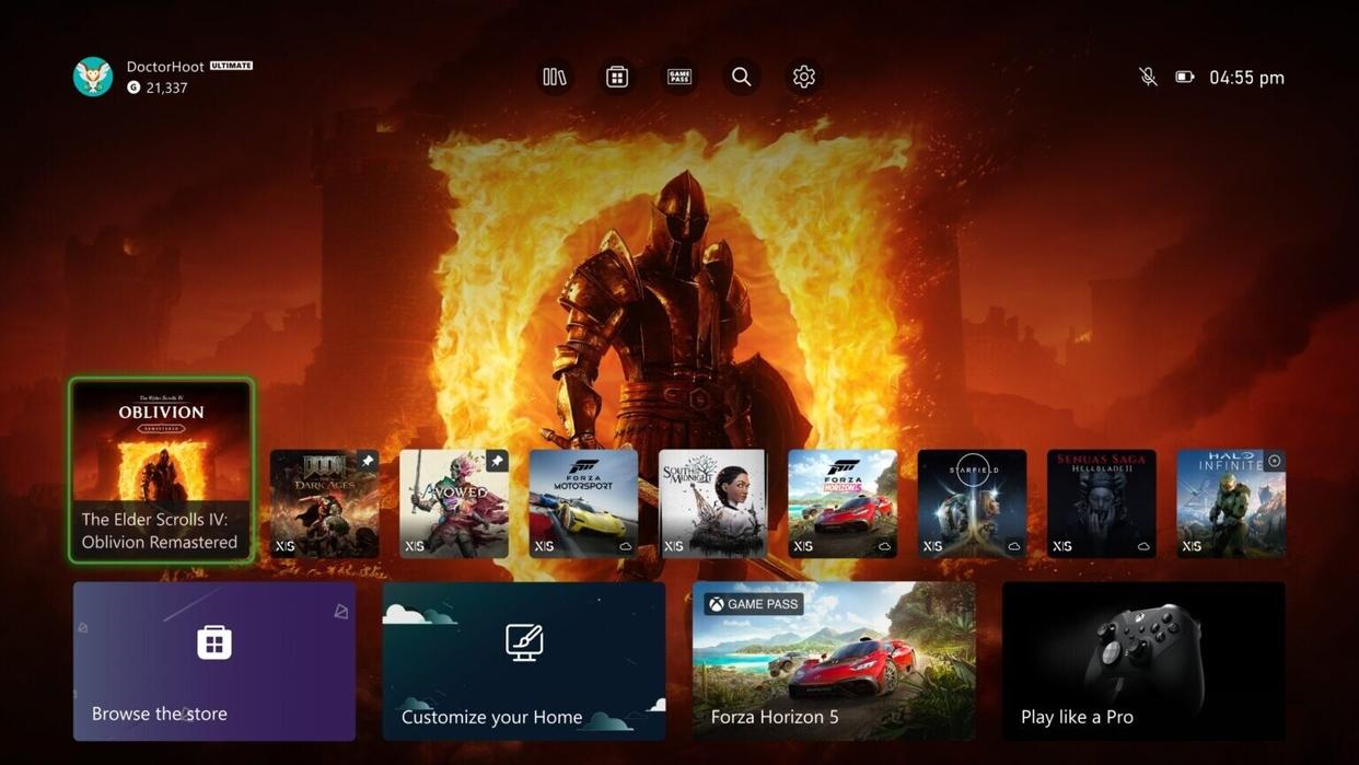 微软更新 Xbox 主屏幕：新功能实现“最近游玩列表”与系统应用的隐藏